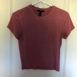 Super soft// cute pink washed crop top